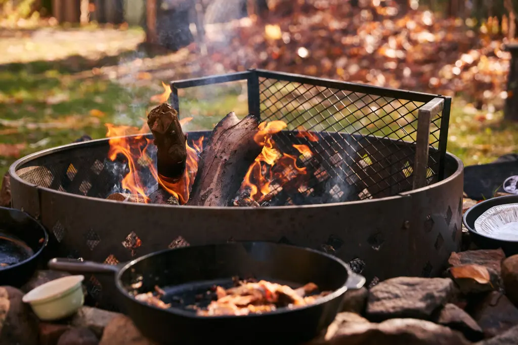 building a fire