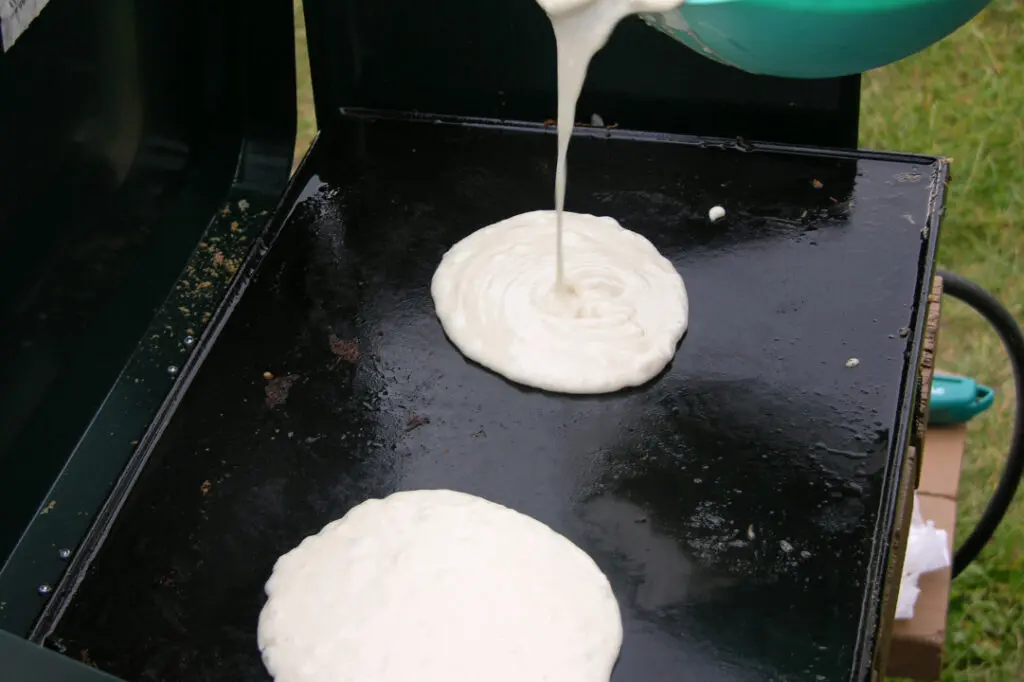 pouring batter